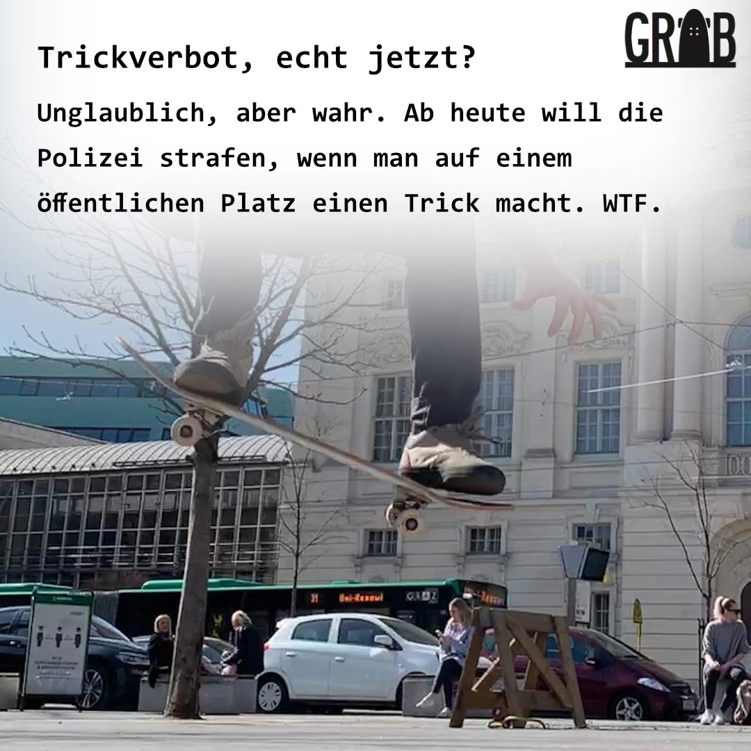 Trickverbot'' in Graz  Verein übernimmt die Strafen für Skater
