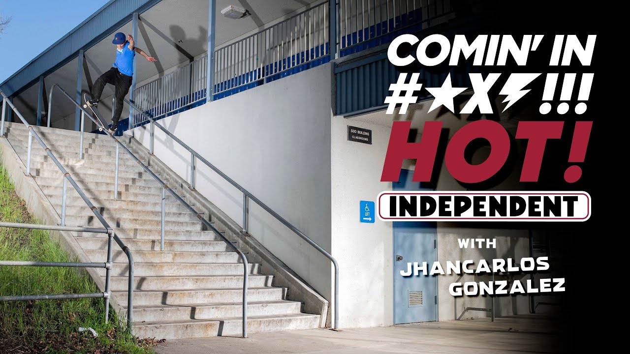 First Try Nosegrind Down 21 Stairs?! Jhancarlos Gonzalez | COMIN' IN HOT!